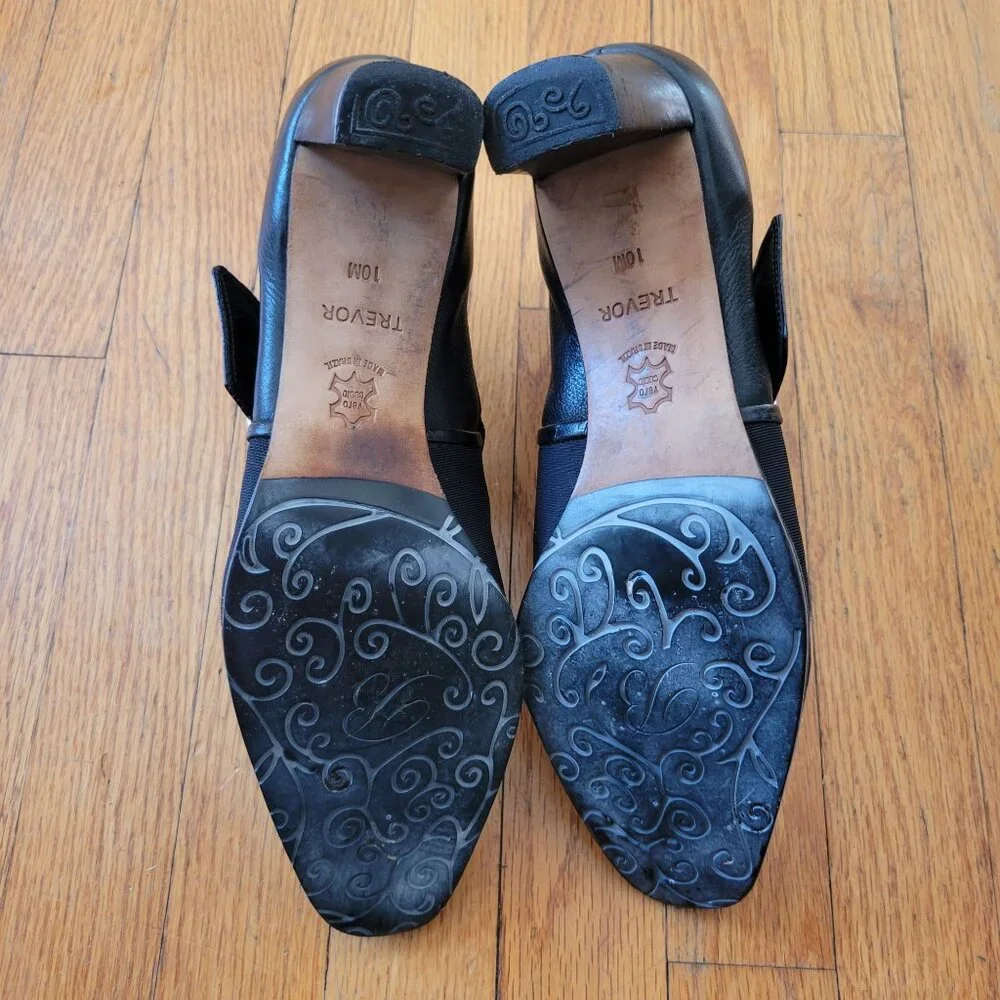 Brighton 10M TREVOR Leather Fabric Ankle Boots Decorative Buckle‎